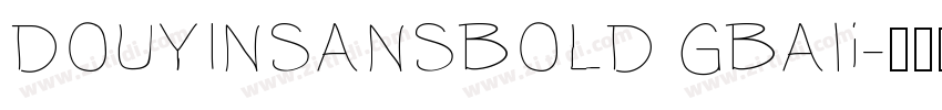 DOUYINSANSBOLD GBAli字体转换